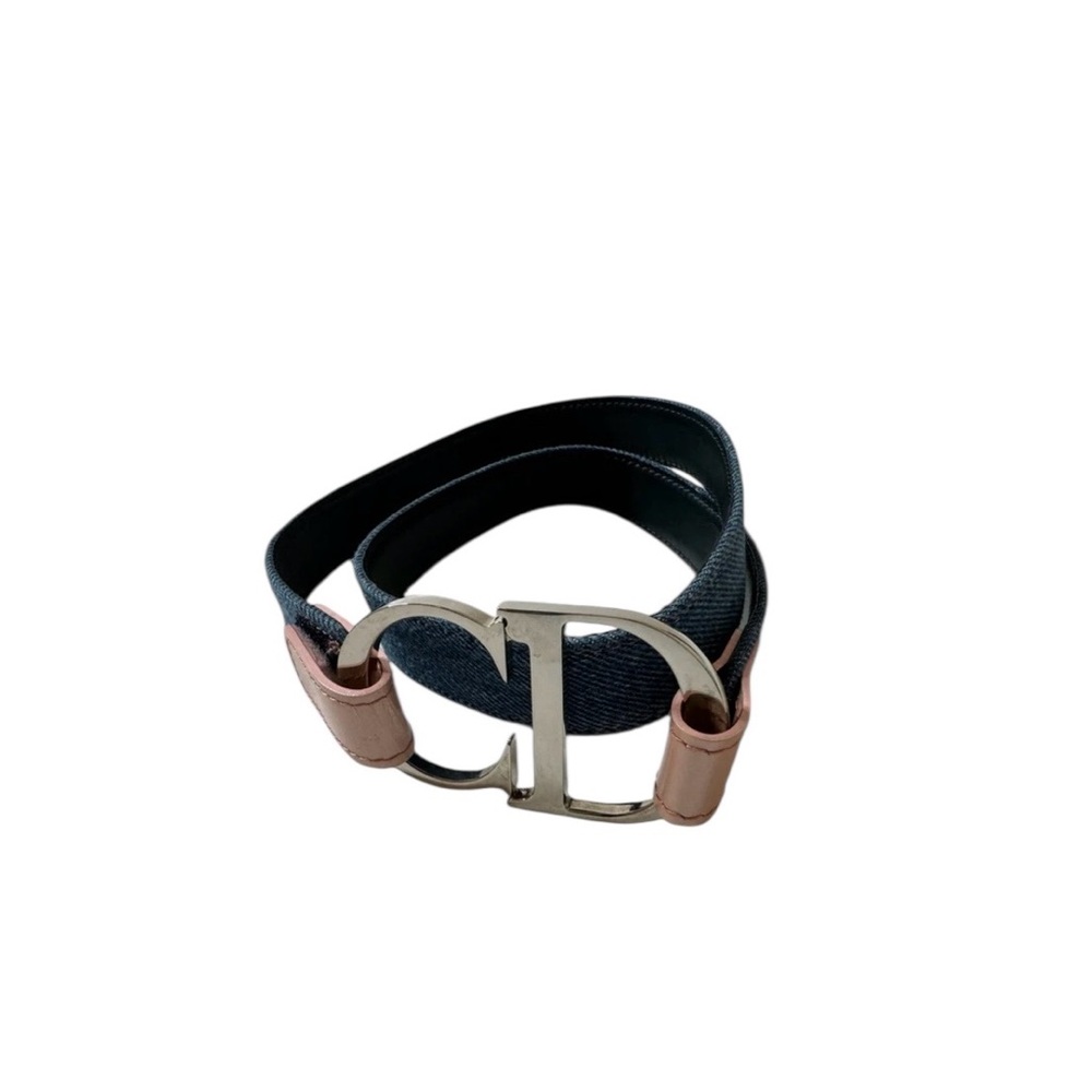 CHRISTIAN DIOR DENIM BELT - Picture 1 of 5